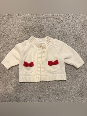 GAP Baby Bow Pocket Cardigan Sweater